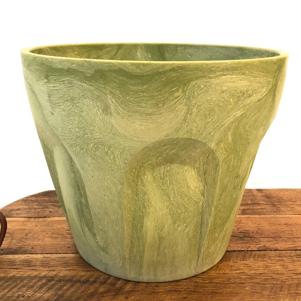 Vintage 70s Large Fesco Green Planter Pot